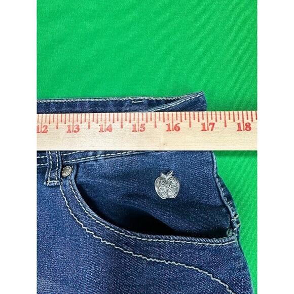 Apple Bottom Jeans Capris Women's 14 Embroidered Pockets Stretch Denim Y2K - Picture 6 of 15